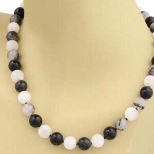 Tiffany & Co Paloma Picasso Rare Moonstone Quartz Onyx Bead Necklace